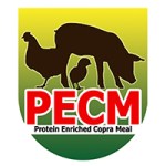Amped up copra meal for animal feed mixes
