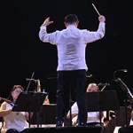 Maestro Herminigildo Ranera conducts the Philippine Philharmonic Orchestra in UP Diliman. (Photo by Jun Madrid, UP MPRO)