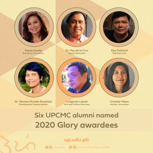 Upcmc Six UPCMC alumni named 2020 Glory awardees - University of the Philippines