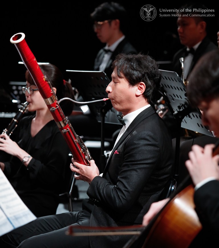 The bassoon in the woodwinds, beside strings and in front of brass. Photo by Misael Bacani, UPS-MCO.