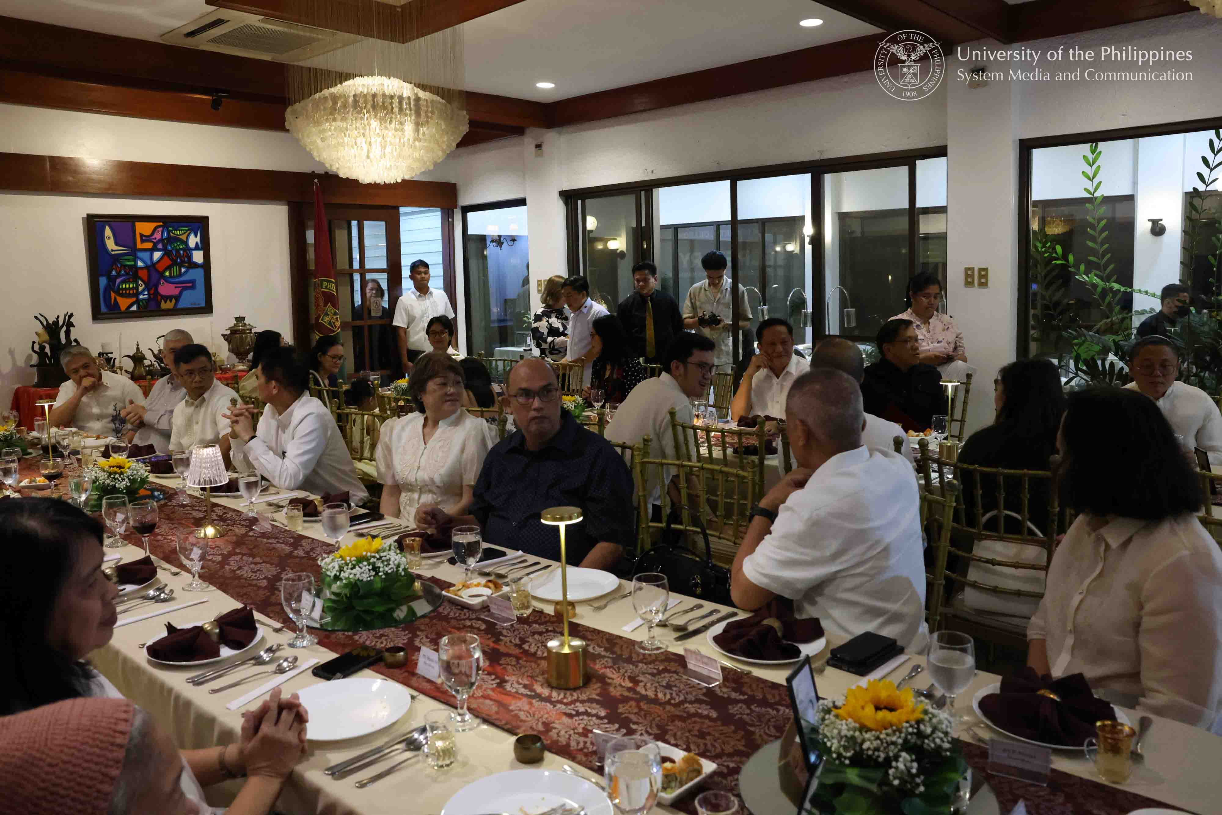 UP hosts a testimonial dinner in honor of newly-appointed DBM Secretary Kim Robert de Leon, June 2 at the Executive House, UP Diliman. Photo by Kevin Roque, UPS-MCO.