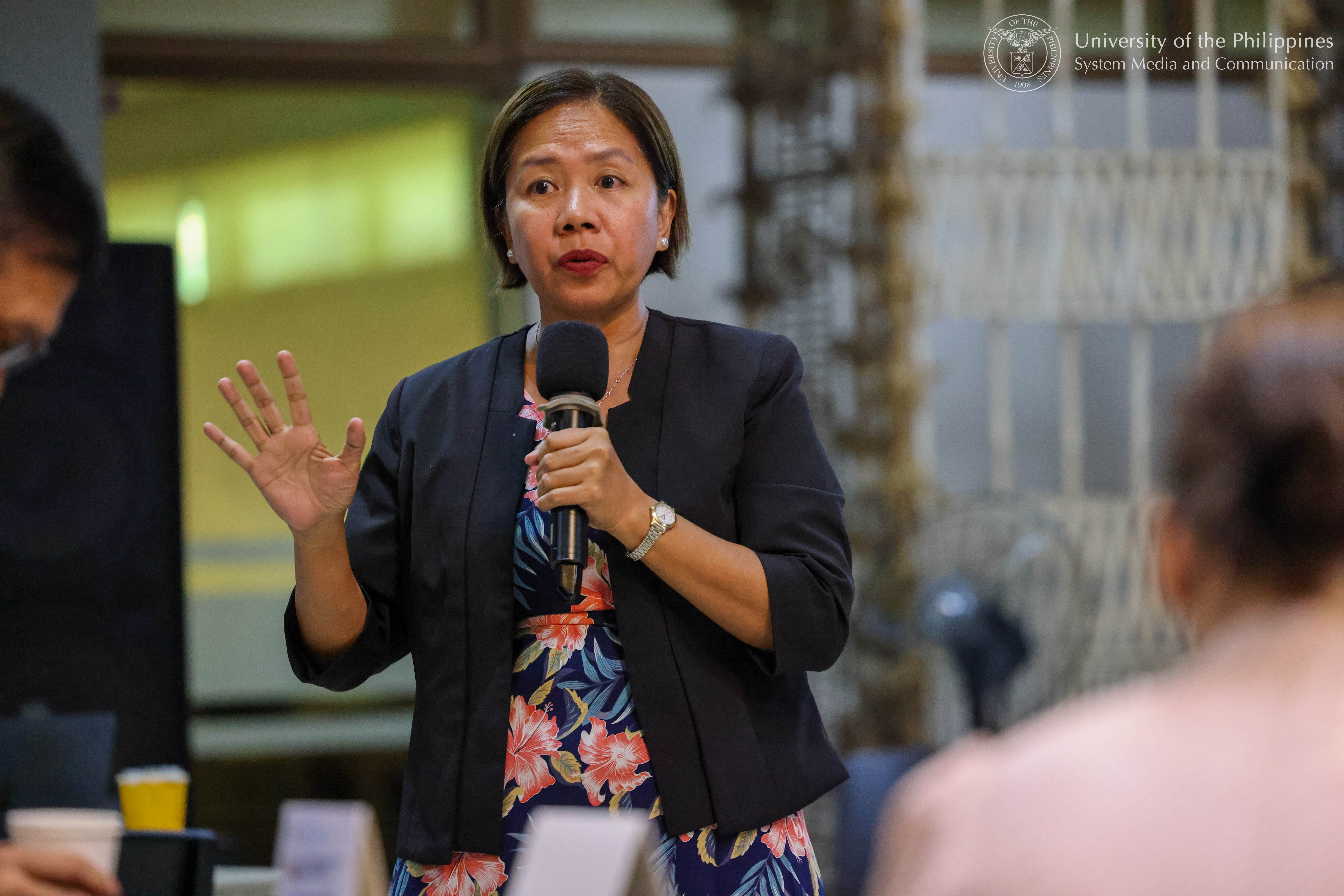 UP-CIFAL Director Michelle Palumbarit explains the organization's work on the UN SDGs and grounds it in community realities.
Photo by Jonathan Madrid, UPS-MCO.