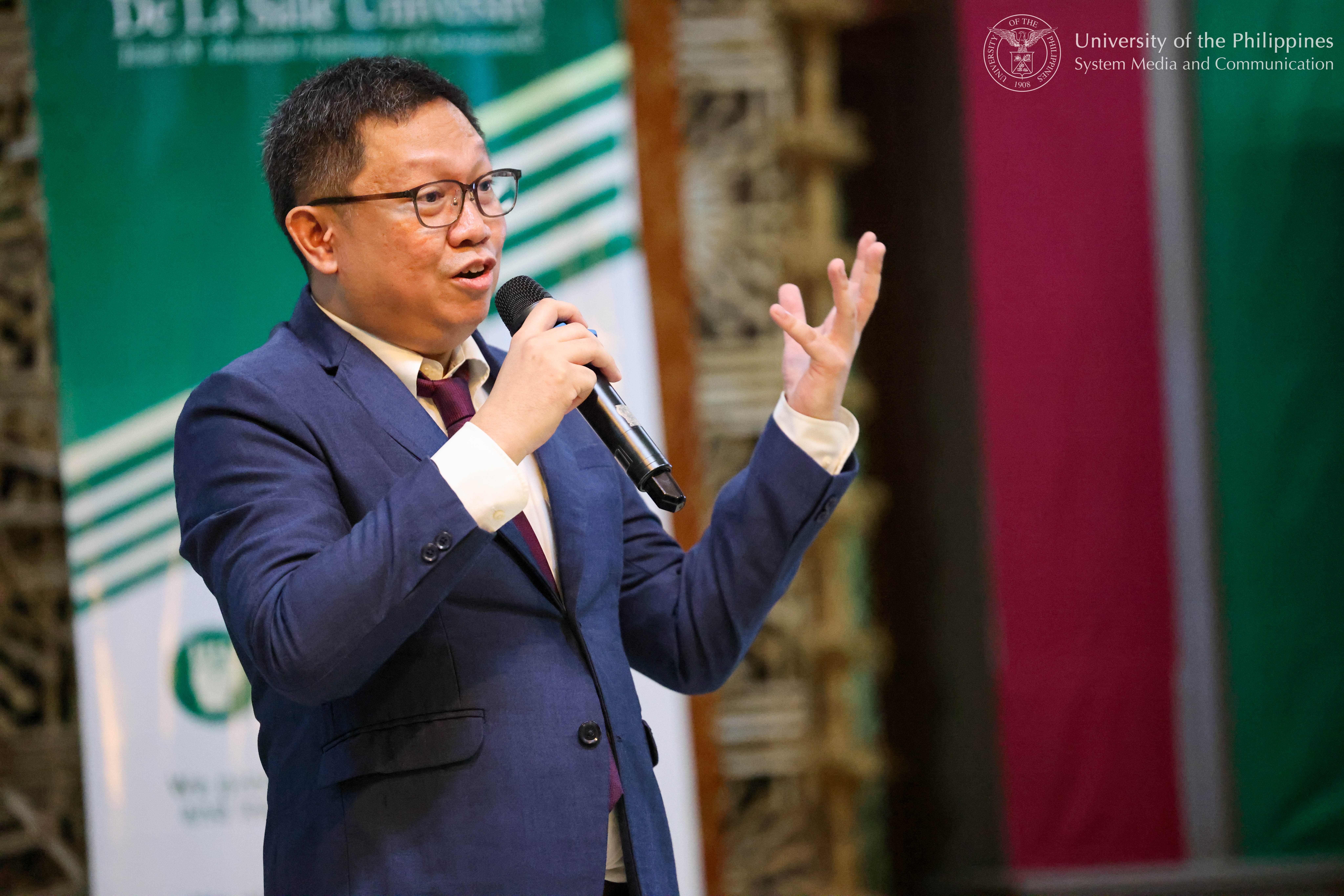 Ian Jayson Hecita of the DLSU Jessie Robredo Institute of Governance talks about research-to-policy pathways and inclusive decision-making.
Photo by Jonathan Madrid, UPS-MCO.