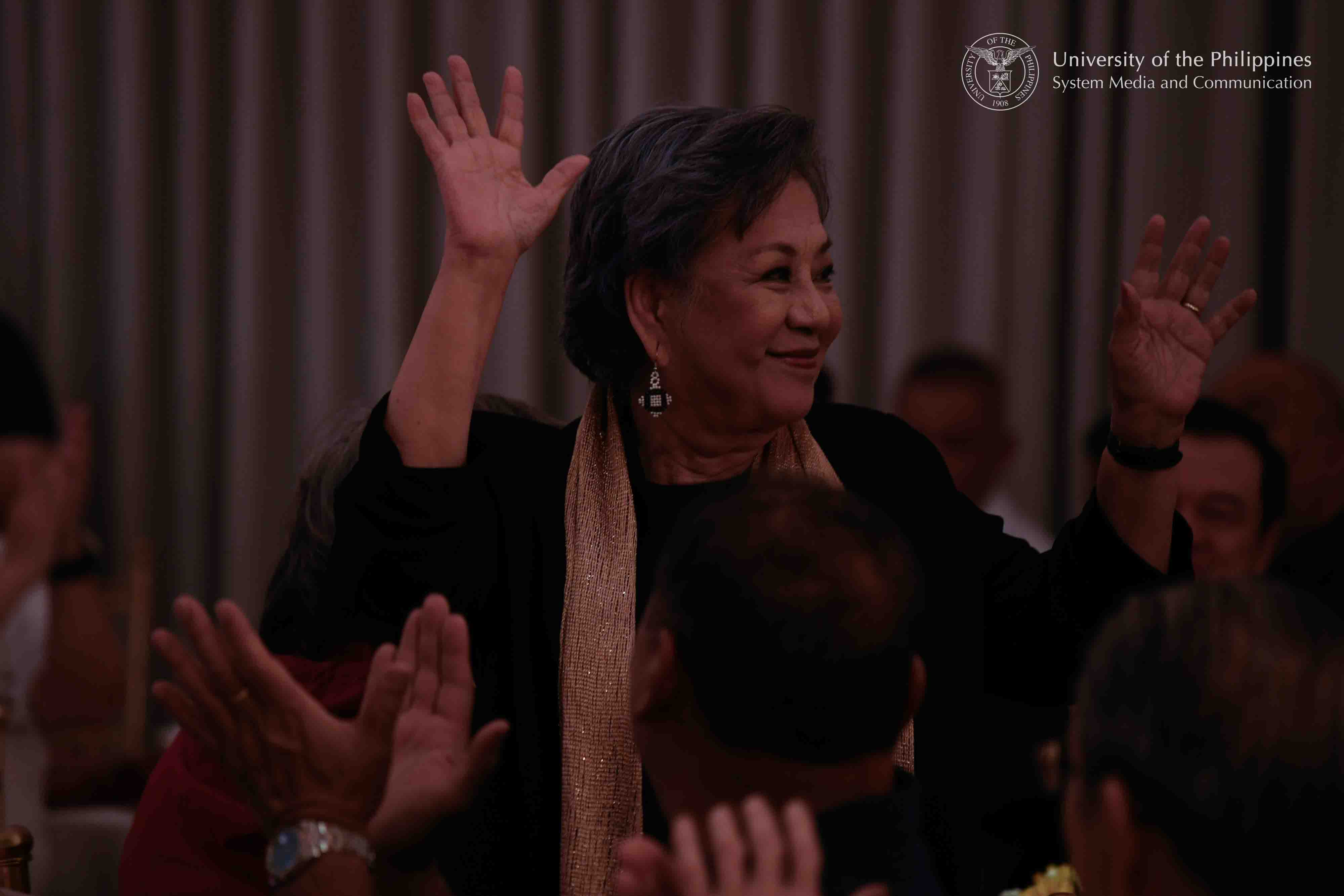 Elizabeth “Bibeth” Orteza-Siguion Reyna (BA English and Imaginative Writing, 1975), recipient of the 2026 UPAA Distinguished Alumni Award in Culture and the Arts (Creative Writing). She was a founding member who later became chair of the UP Repertory Company, the official university performing group for Philippine theater at UP Diliman. Orteza is also the recipient of Gawad Pambansang Alagad ni Balagtas and the National Achievement Award for Literature para sa Dulang Pampelikula in 2021.
Photo by Kevin Roque, UPS-MCO.